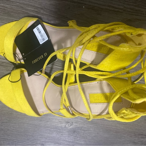 Yellow F21 Strap Heels - Picture 2 of 3
